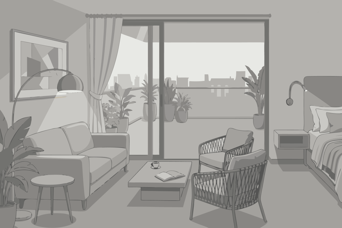 Apartment 18 mit Bergblick